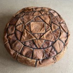 Leather Pouf