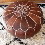 Leather Pouf